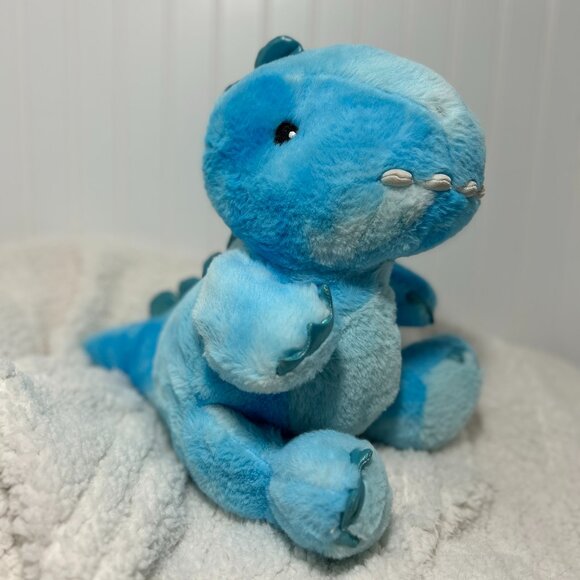 FAO Schwarz Blue Dinosaur Plush | Soft Cuddly Stuffed Animal 12" Soft Toy - Picture 1 of 6